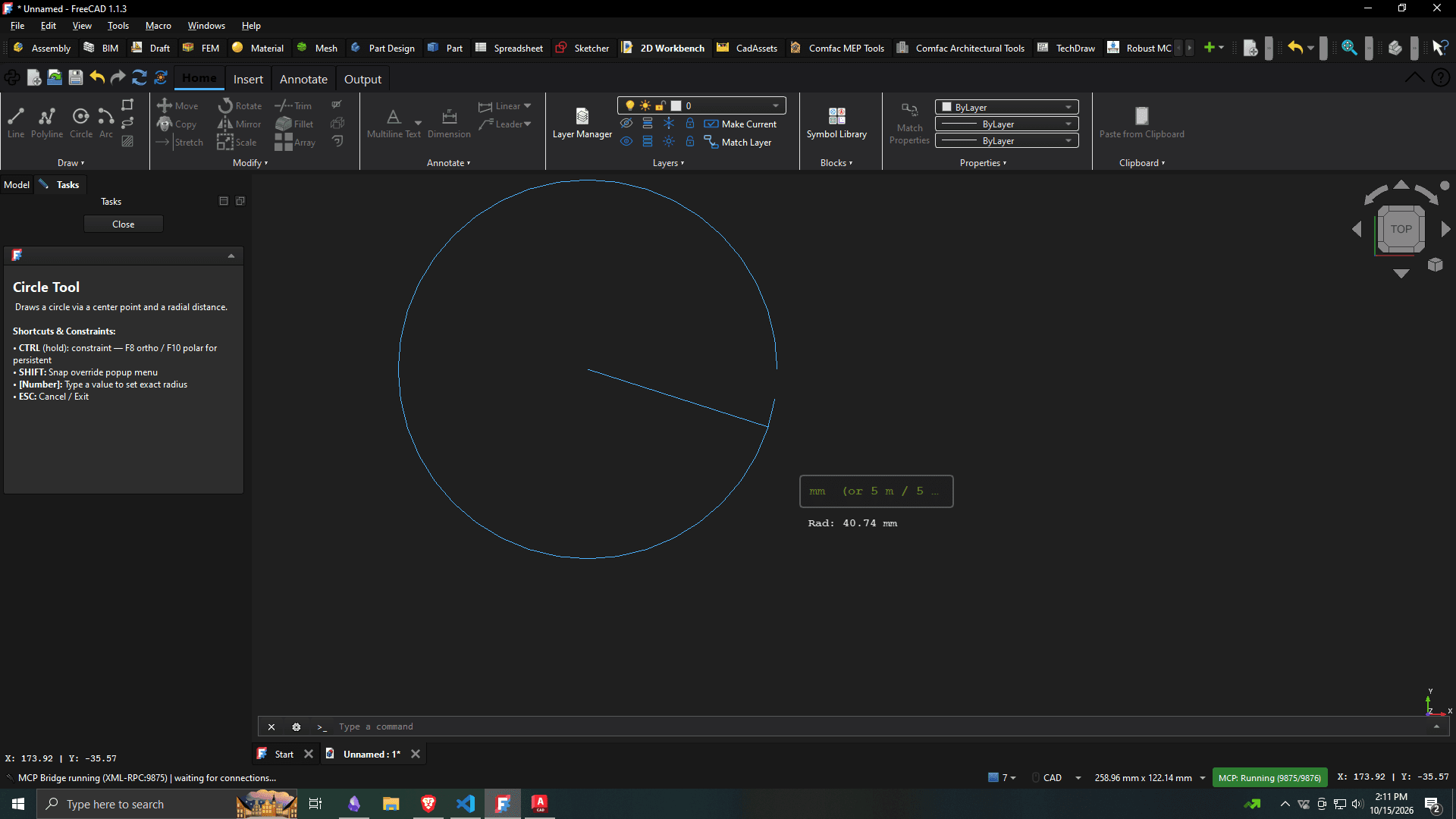 AutoCAD-style UI